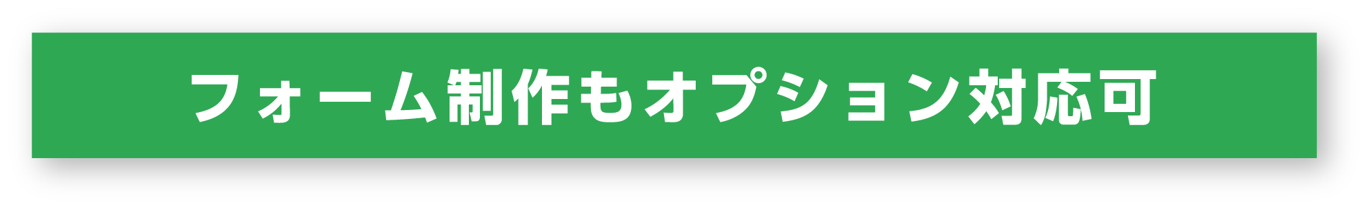 フォーム制作もオプション対応可